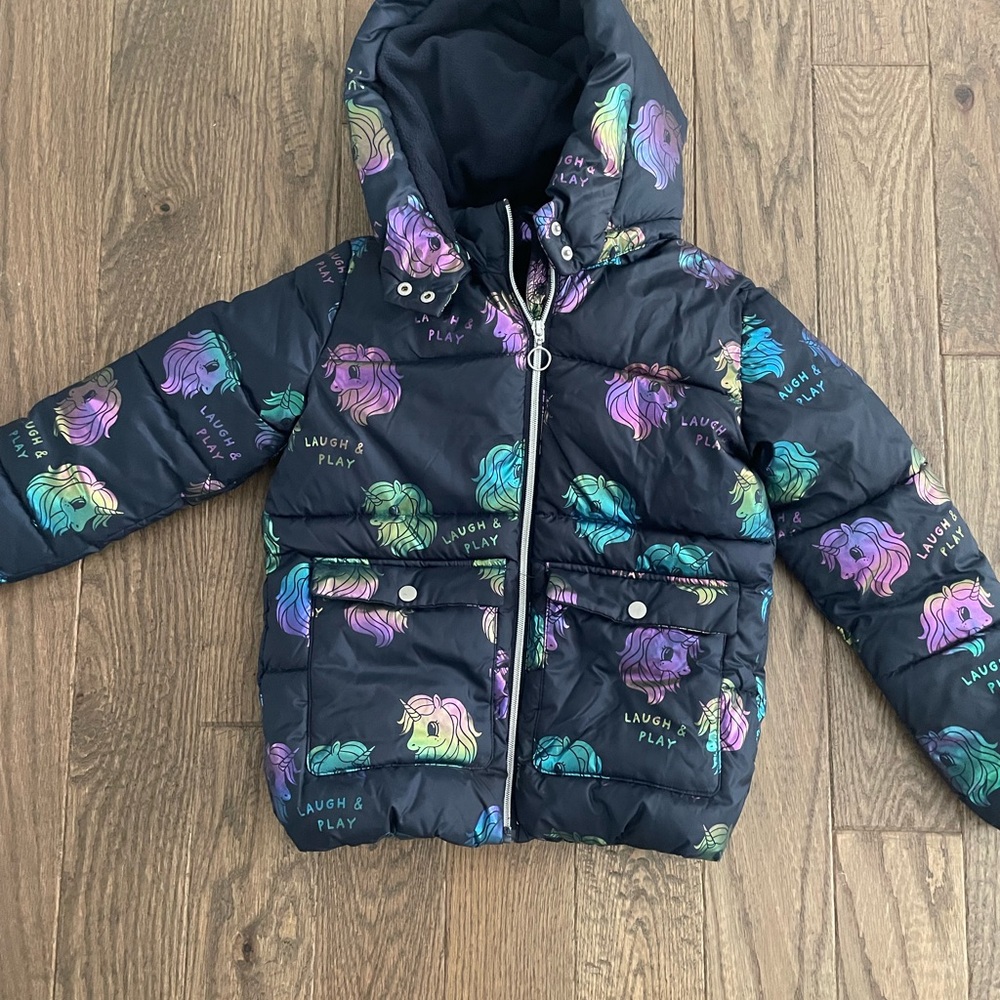 Colorful Unicorn Puffer Jacket